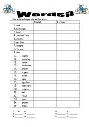English worksheet: Vocabulary