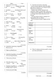 English worksheet: test