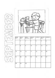 English Worksheet: Calendar (3/4)