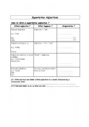 English Worksheet: worksheet superlative