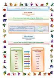 English Worksheet: PAST SIMPLE AFFIRMATIVE REGULAR AND IRREGULAR