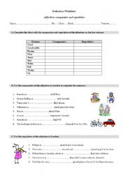 English Worksheet: Adjective degrees
