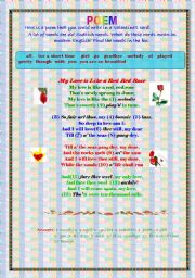 English Worksheet: pOEM