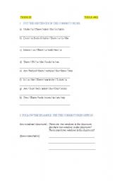 English Worksheet: There is/There are