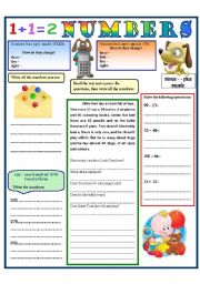 English Worksheet: NUMBERS