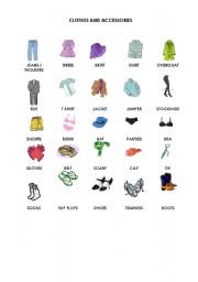 English Worksheet: Clothes