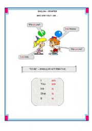 English Worksheet: English- Starter Lesson One 