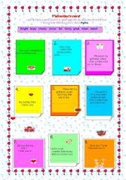 English Worksheet: Valentines card
