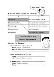 English Worksheet: Giving a advice