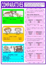 English Worksheet: COMPARATIVES