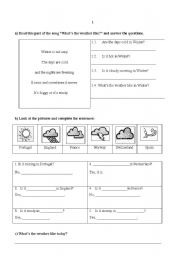 English Worksheet: THE WEATHER