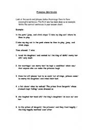 English Worksheet: Jumbled sentences