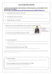 English Worksheet: what do you know about Black History?