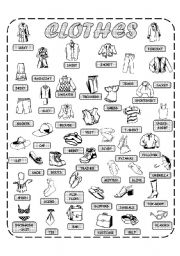 English Worksheet: Clothes