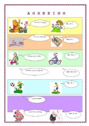 English Worksheet: Agreeing (short answers)