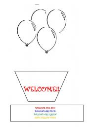 English worksheet: welcome