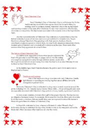 English Worksheet: Saint Valentines Day