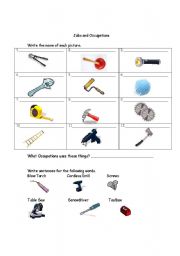 English worksheet: Jobs and Occupations worksheet 4