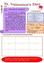 English Worksheet: St. Valentines Day