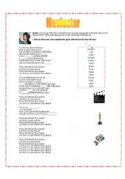 English worksheet: Moviestar by Harpo