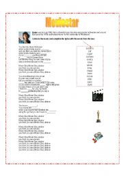English Worksheet: Moviestar by Harpo