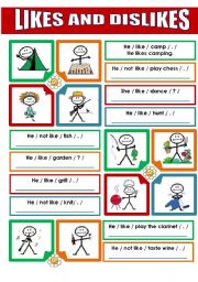 English Worksheet: LIKES AND DISLIKES