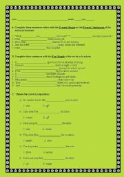 English worksheet: Verb Tenses, Prepositions, Adverbs and Passive Voice 