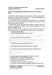 English worksheet: end first semester exam 