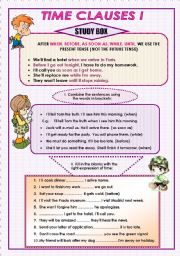 English Worksheet: Time Clauses I