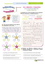 English Worksheet: Adjectives Followed by prepositions  - (Last one) -  Global Practice