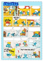 English Worksheet: SMURFS III - COMIC 