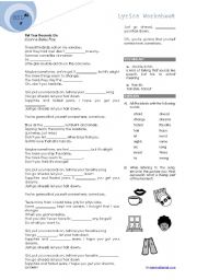 Lyric worksheet - Put your records on