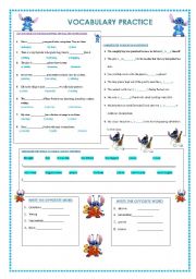 English Worksheet: vocabulary practice