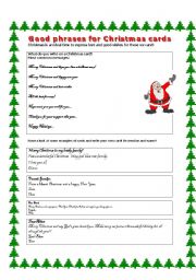 English Worksheet: Writing Christmas cards