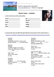 English Worksheet: Norah Jones - Sunrise