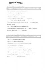 English Worksheet: Phrasal verbs : 20 fill in the gaps sentences (+key)