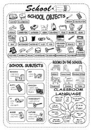 English Worksheet: School