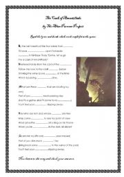 English worksheet: The Cask of Amontillado - Lyrics