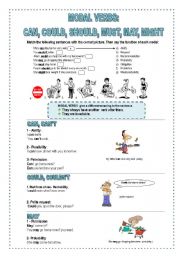 English Worksheet: MODAL VERBS