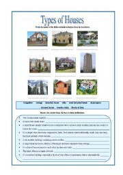 English Worksheet: Types of Houses