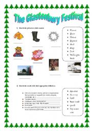 English Worksheet: The Glastonbury Festival (Activities - part 2)