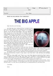 English Worksheet: The Big Apple