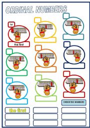 English Worksheet: ORDINAL NUMBERS