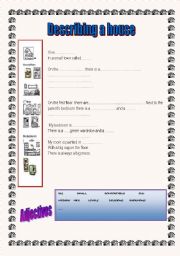 English Worksheet: describing a house
