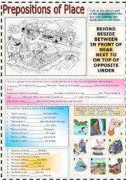 English Worksheet: PREPOSITIONS OF PLACE