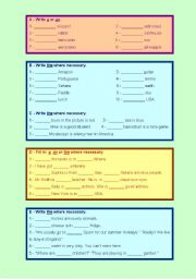 English Worksheet: Definite and Indefinite Articles (3 pages)