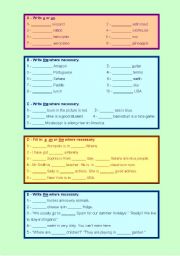 Definite and Indefinite Articles (3 pages)