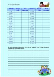 English Worksheet: Writing - Simple Past