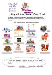 English Worksheet: planning a birthday party