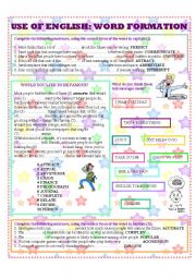 English Worksheet: Word formation